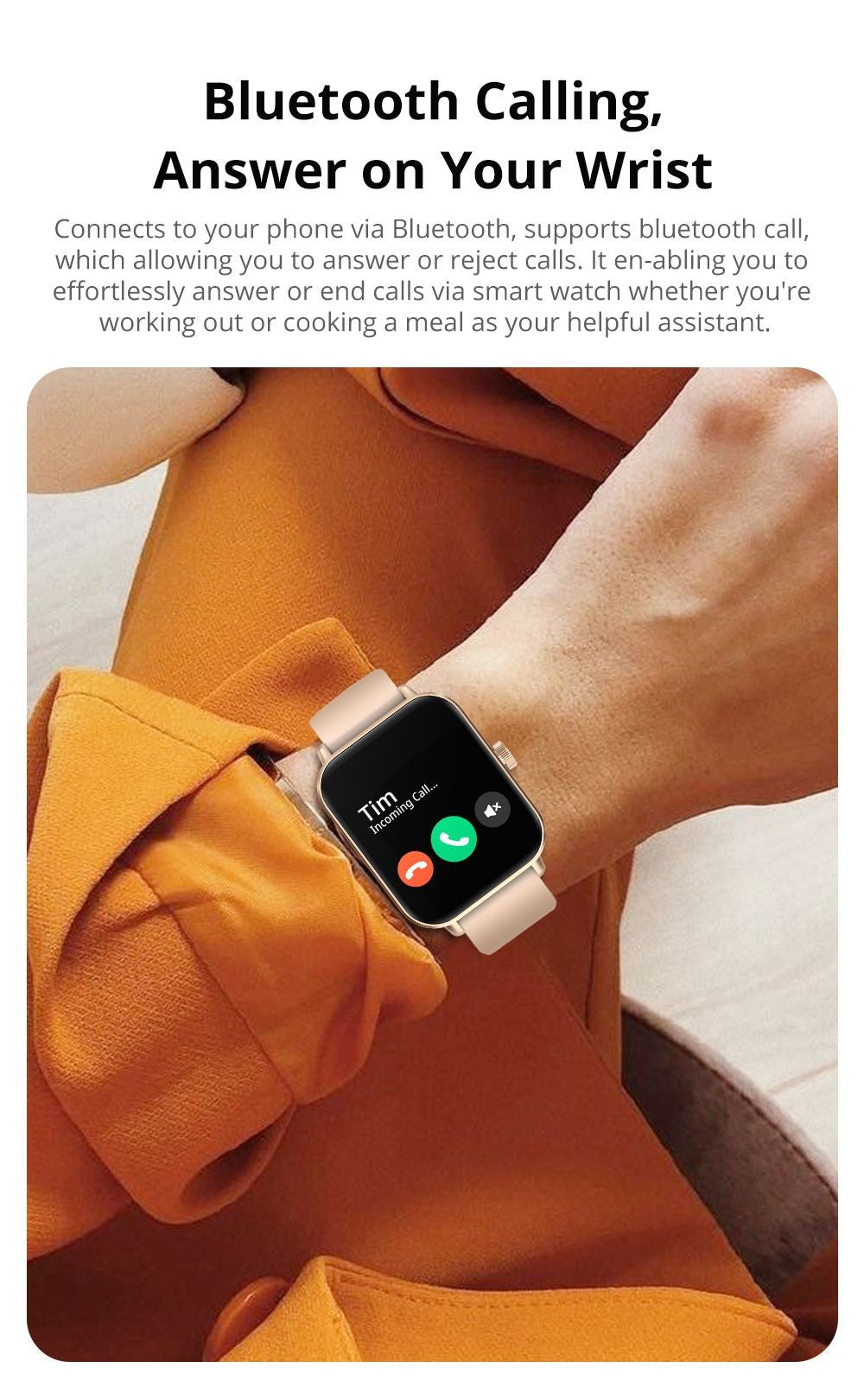 COLMI P81 Chamadas de Voz Relógio Inteligente Ultra 1.9 Polegadas Tela 24H Monit