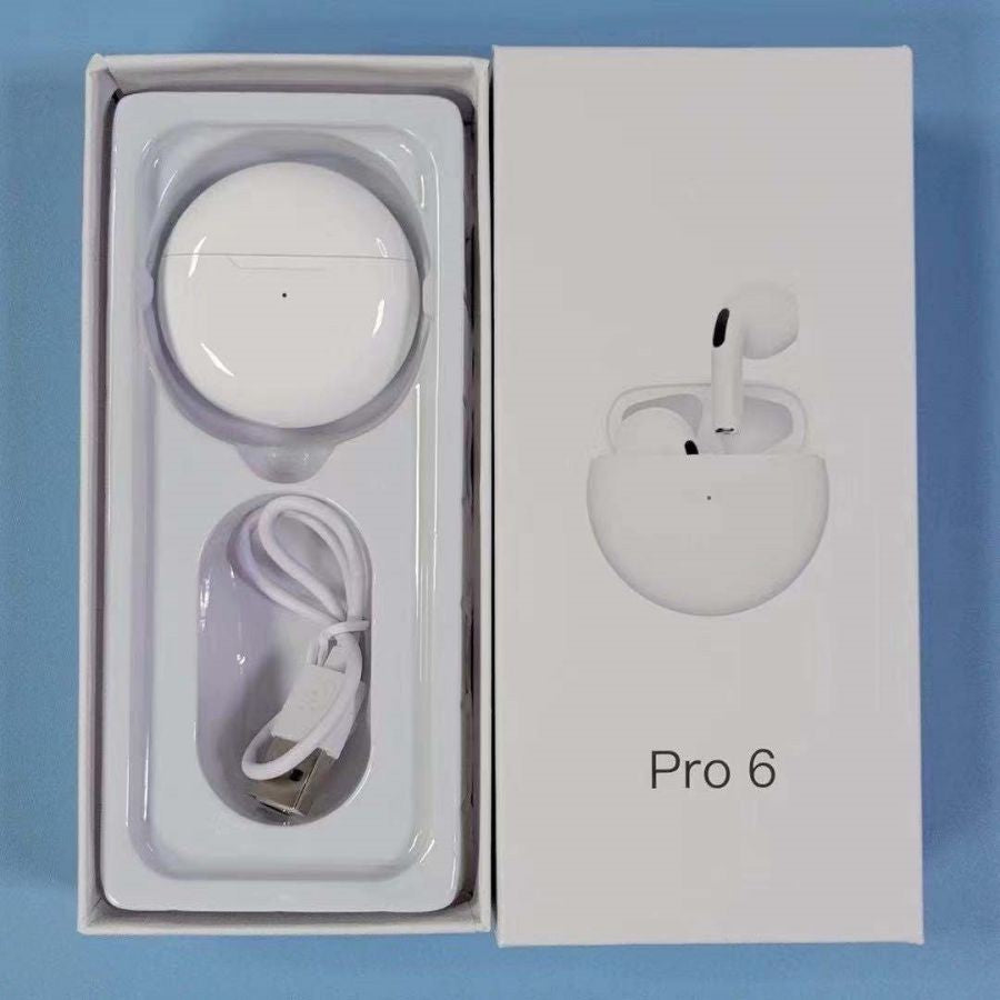Air Pro 6 TWS Sem Fio Bluetooth 5.0 Microfone