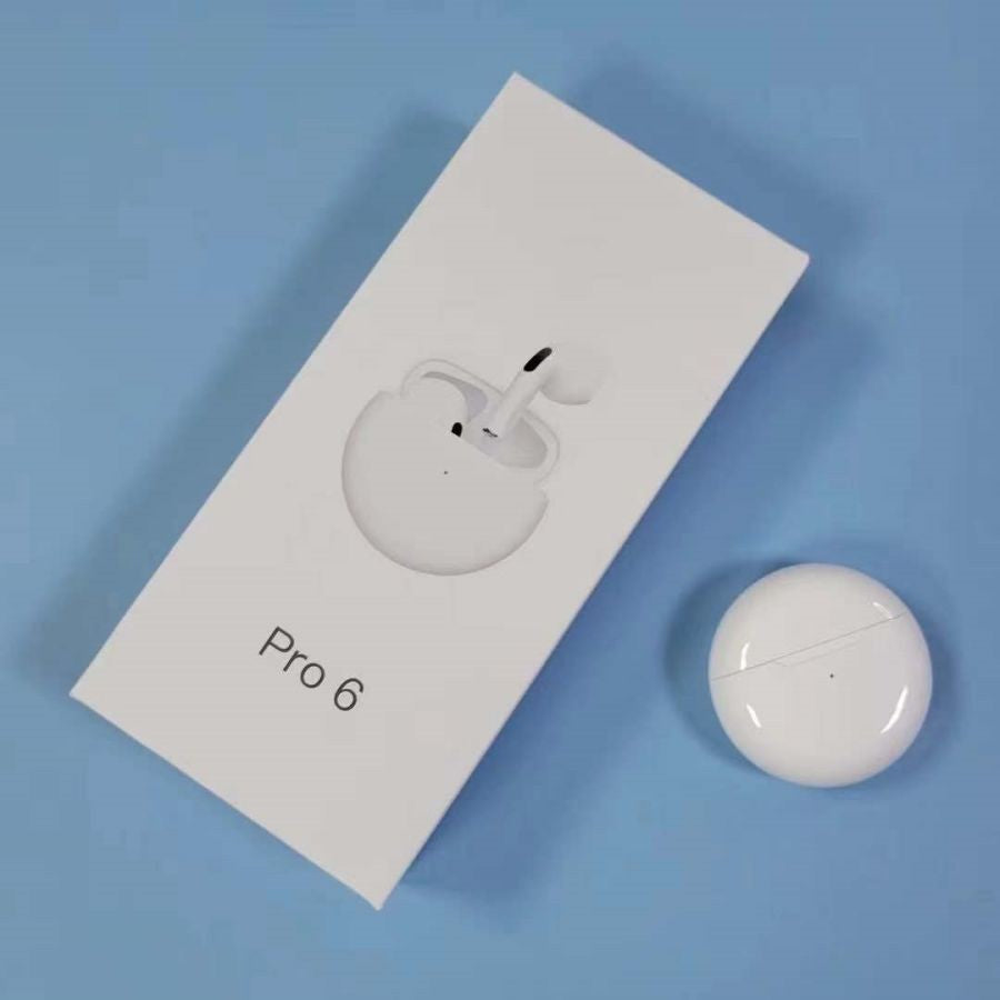 Air Pro 6 TWS Sem Fio Bluetooth 5.0 Microfone